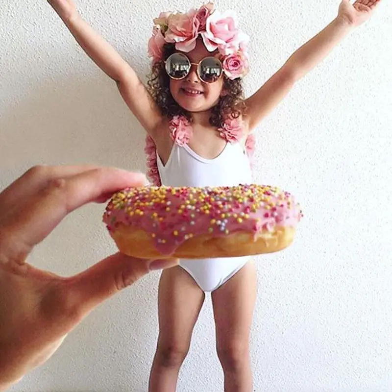 Купальник-бикини От 1 до 7 лет для девочек купальник с цветочным принтом открытая