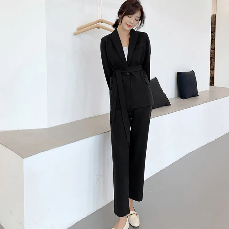 

2020 spring Work Blazer Suit Women Suits Slim Pant Suits Blazer Jacket & Pencil Pant Office Lady 2 Pieces set high quality