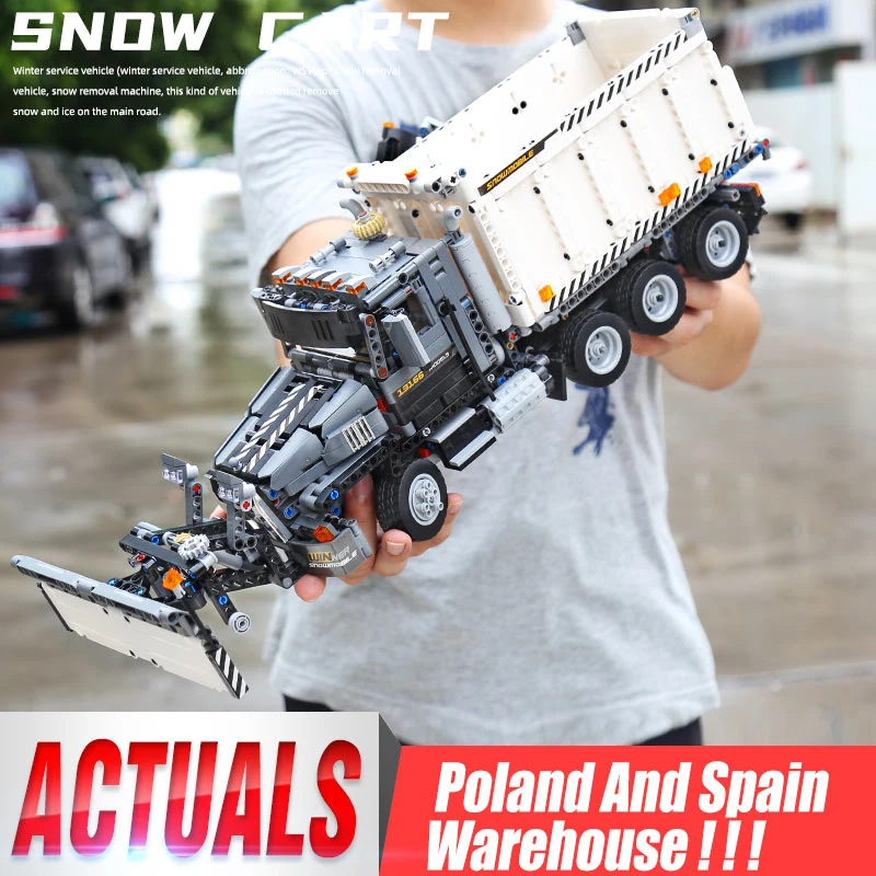 MOC Mould King 13166 серия город Очистка Снега автомобиль отличные транспортные средства
