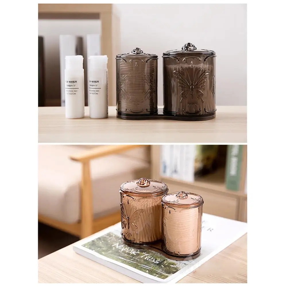 Держатель для палочек HKML с 2 отделениями акриловый держатель ватных макияжа