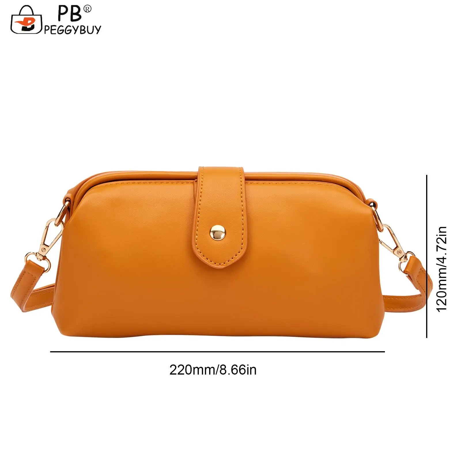 

Portable Women Solid Color Shoulder Crossbody Bag Fashion Soft PU Leather Small Purse Casual All-match Travel Zipper Handbags