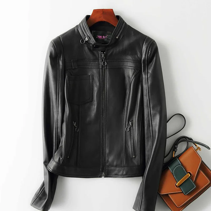 Женский пуховик из натуральной овечьей кожи на осень/зиму | Женская одежда