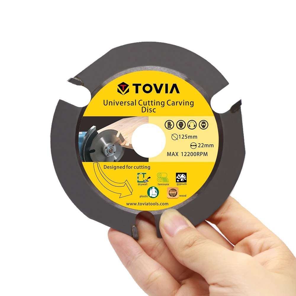 TOVIA 125мм Универсальный Пильный Диск для УШМ болгарки диск по Дереву Газобетону Гипсокартону Пластику