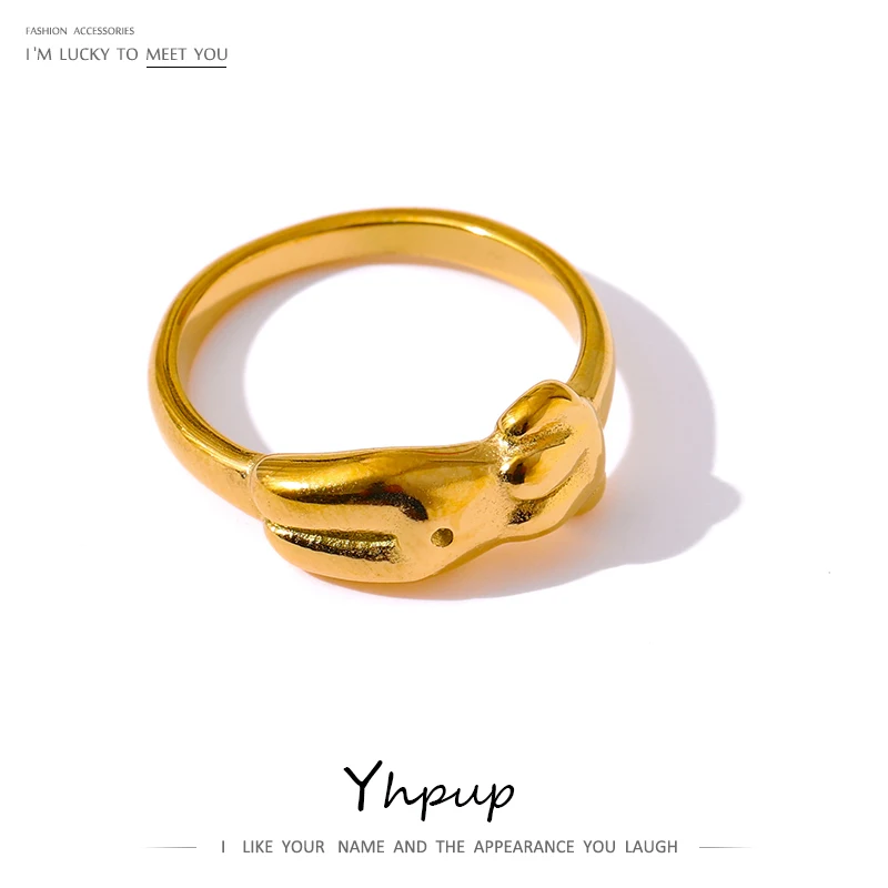 

Yhpup Statement Body Women Ring Stainless Steel Waterproof Accessories joyería acero inoxidable mujer Bagues Pour Femme Gift