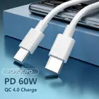 Кабель для быстрой зарядки с разъемами USB Type-C и USB Type-C, 60 Вт