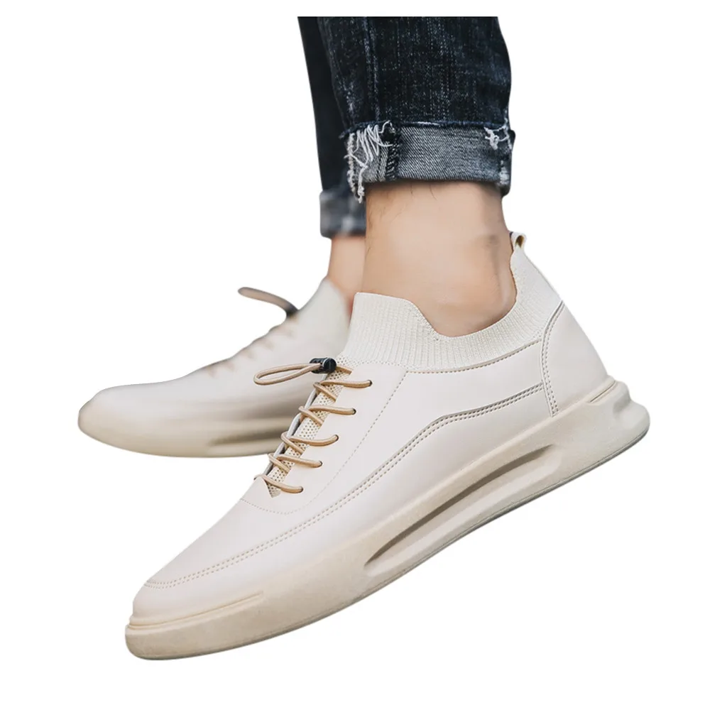 KANCOOLD Men's Fashion Casual Solid Colors Shoes Men breathable Outdoor Lace-Up Soft Bottom Sport Running Walking Sneakers | Обувь