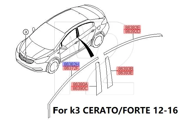 Черная лента черный ремень на дверной раме для I30 ELANTRA-HD 06 SOLARIS 11-14 k3 CERATO FORTE SPORTAGE 10-14