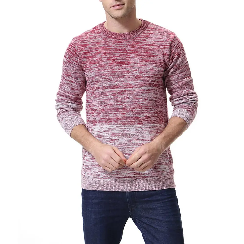 Толстые свитера мужские Облегающие джемперы вязаный теплый зимний повседневный