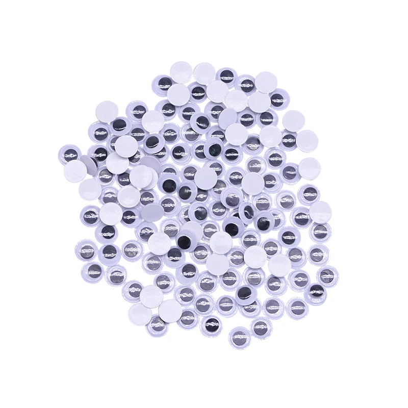 6/8/10/12mm Googly Eyes Self-adhesive DIY Scrapbooking Accessories for Teddy Bear Stuffed Toy Dolls Parts
