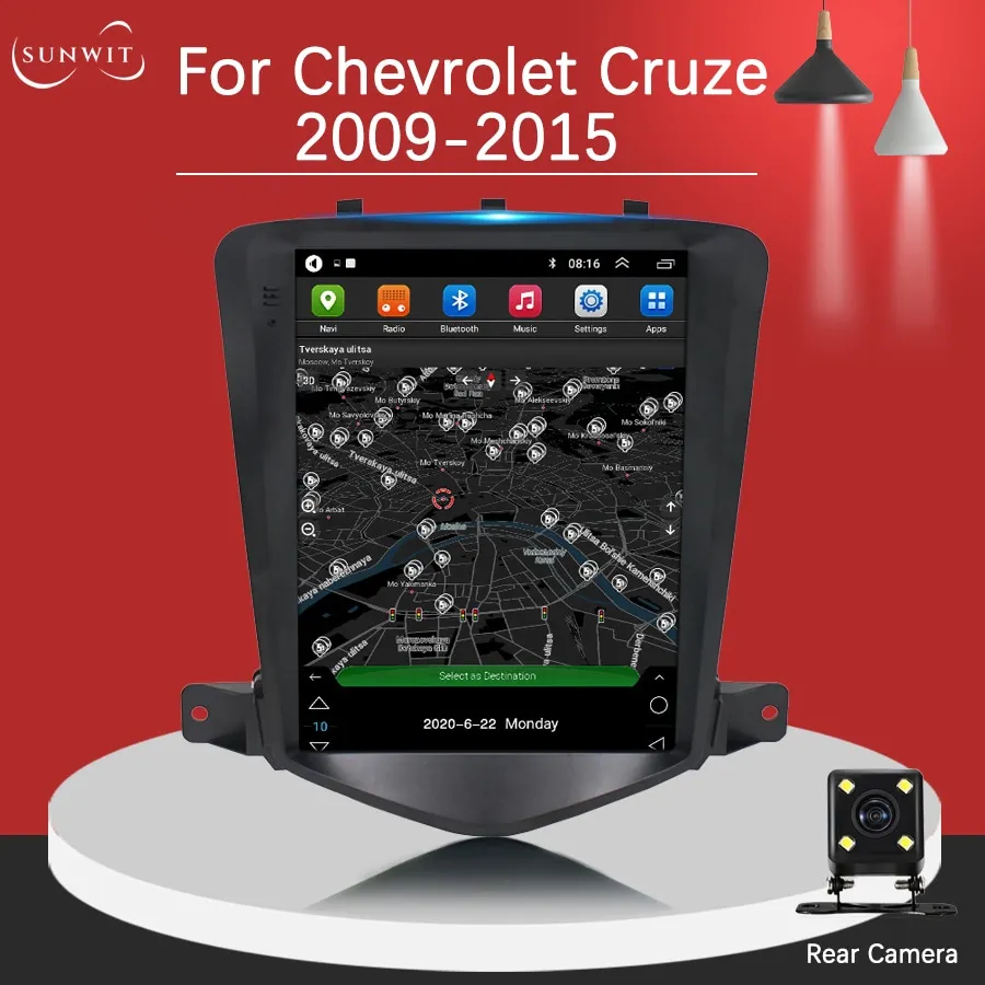Автомагнитола в стиле Тесла для Chevrolet Cruze 2009 2015 2 + 32 ГБ 9 7 дюйма Bluetooth стерео