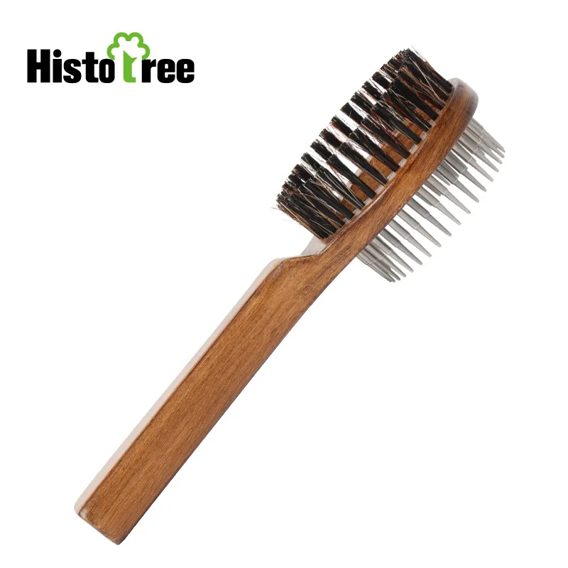 

Pet wood double side open knot comb cat and dog hair removal comb cleaning and beauty pet products dog paw cleaner pet grooming