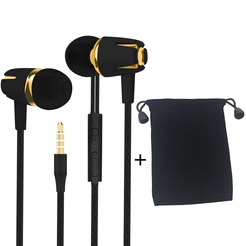 Black volume control 3,5 мм проводные наушники, спортивные наушники с басами, наушники-вкладыши с микрофоном, наушники для бега, наушники для ПК, телефона Xiaomi, huawei, IPhone, samsung, sony - Цвет: Black volume control