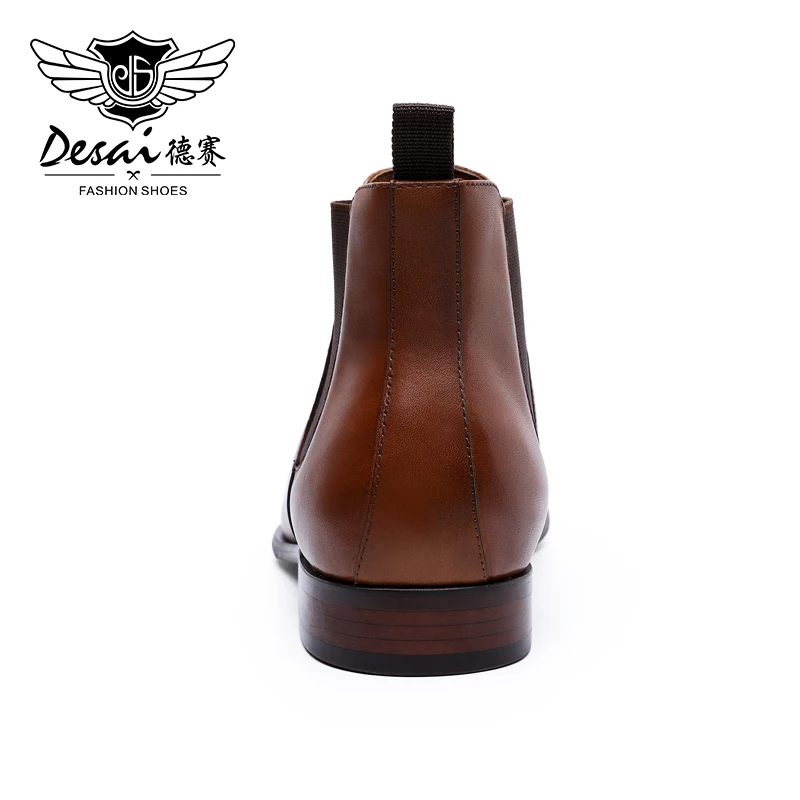 Мужские модельные ботинки на платформе DESAI повседневная обувь из натуральной