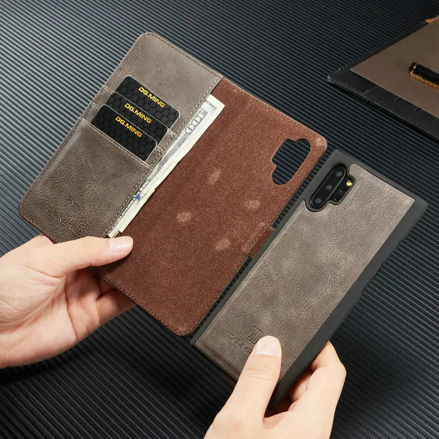 Магнитный чехол бумажник DG.MING для Samsung Galaxy Note10 + S9 S8 Чехол Для A10 A40 A50S A51 A71 кожаный S20