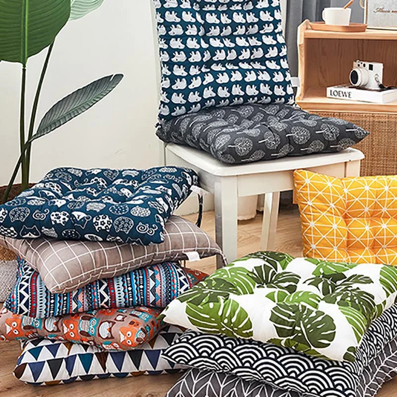 

Decorative Garden Chair Cushion Thick Printed Pillow Warm Cotton Pillows For Bedroom Office Seat Pillows With Back Home Decor