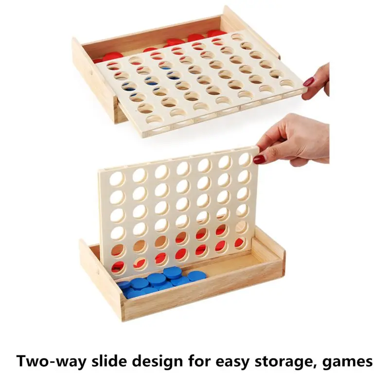4 in a Row. Four Row Wooden Game Line Up Classic Family Toy Board For Kids And Fun | Игрушки и хобби