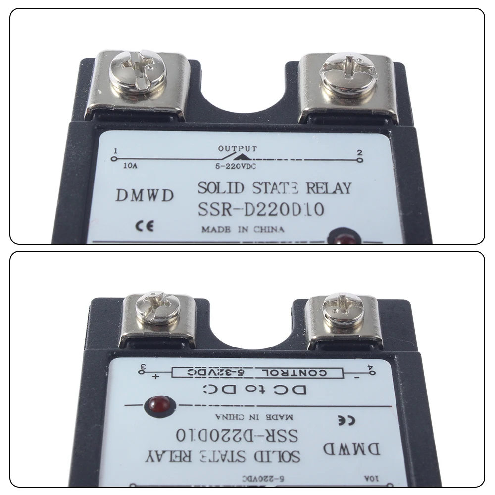SSR-10DD input 5-32VDC load 5-220VDC SSR 10DD 10A single phase DC solid state relay with indicator SSR-D220D10 | Обустройство дома