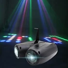 Звук Управление двойной дирижабль сценический светильник KTV узор светильник для ночного клуба мигающий светильник с двумя головками луч светильник Освещение в помещении