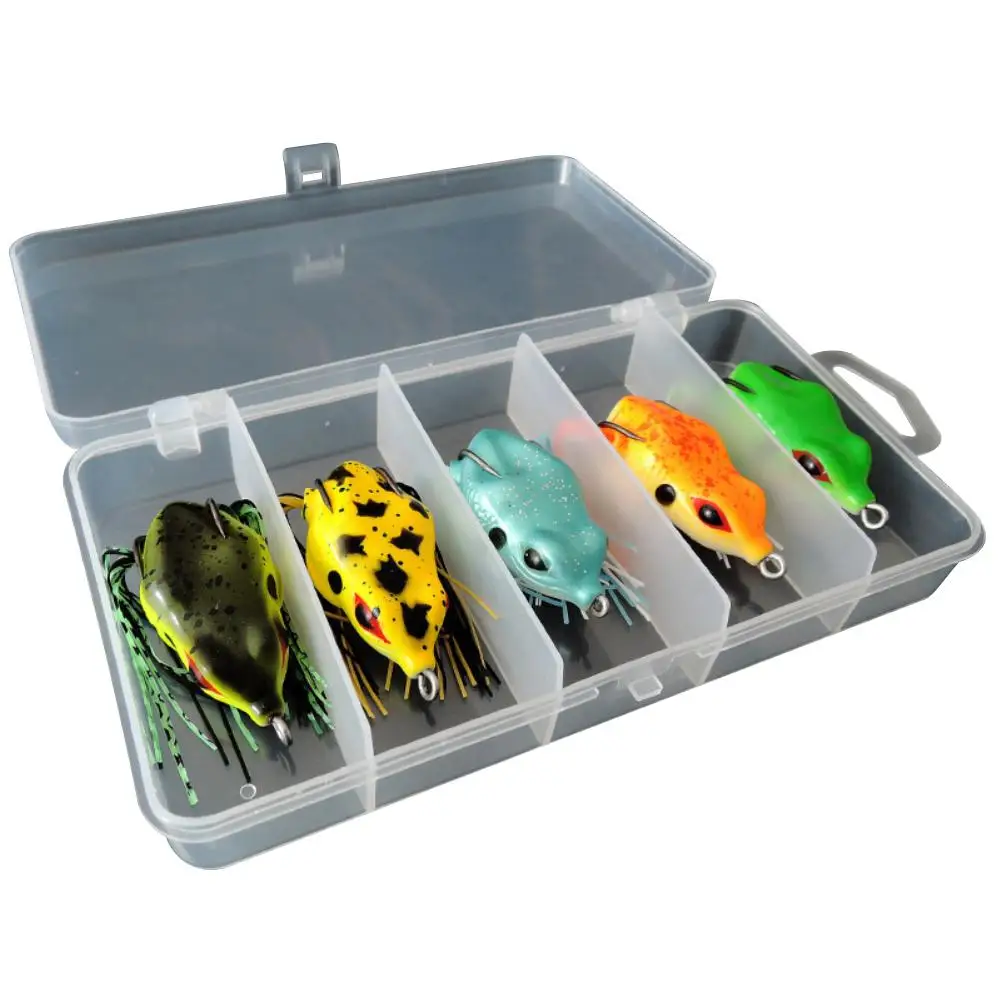 5 шт. 3D большая лягушка топвотер рыболовная приманка кренкбейт крючки для окуня