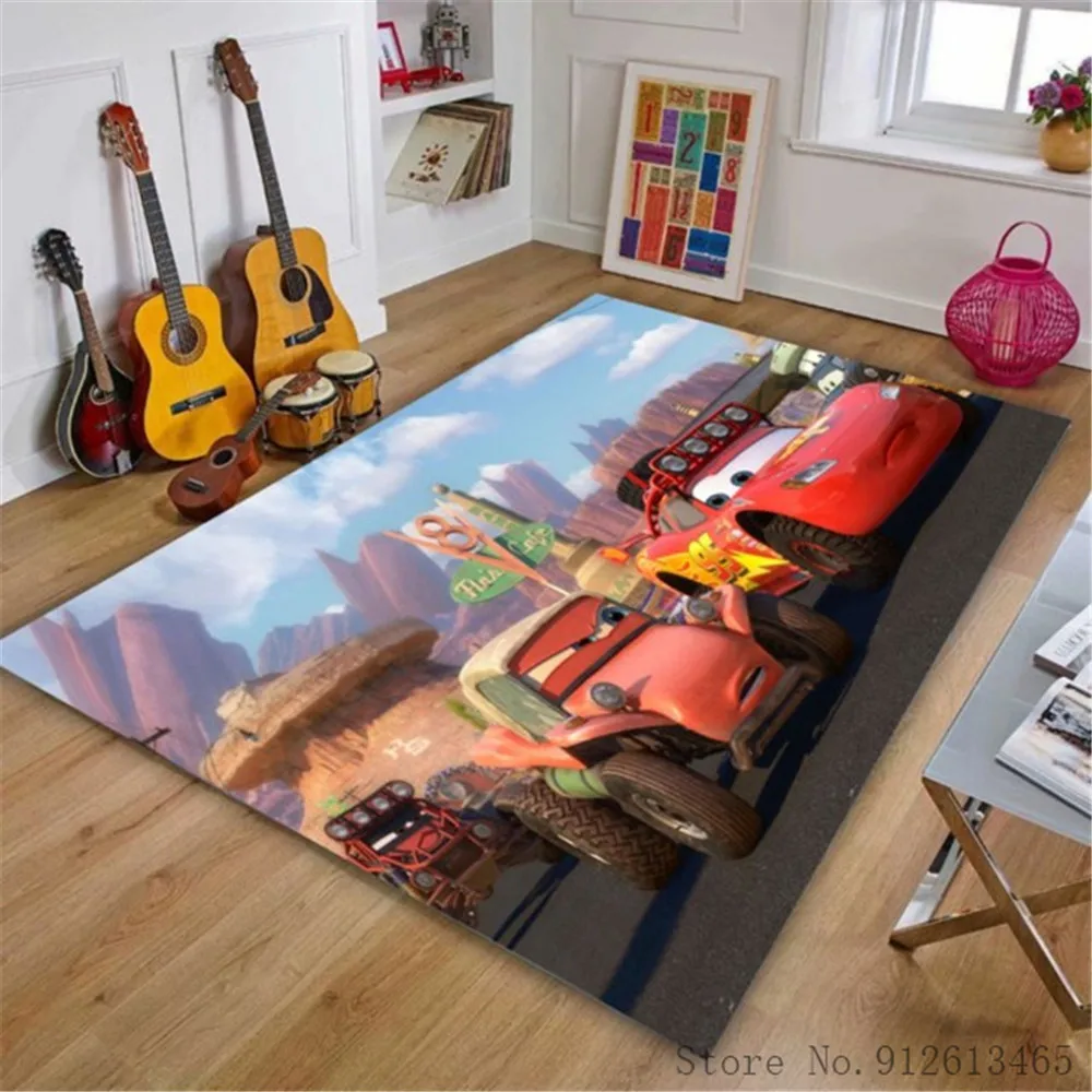 Disney 3D Cars Lightening McQueen Door Mat Kids Boys Girls Game Mat Bedroom Kitchen Carpet Indoor Bathroom Mat birthday present