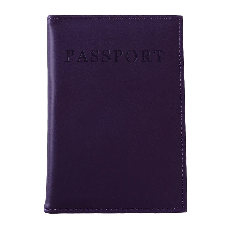 Высококачественный однотонный кошелек для паспорта с несколькими отделениями
