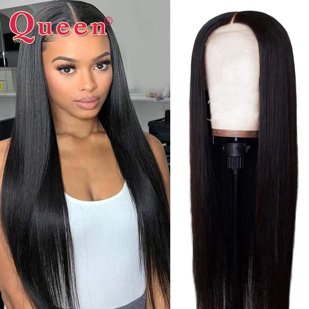 Straight Human Hair Wigs For Women Brazilian T Part Lace Wig Human Hair Pre Plucked 4x1 Lace Closure Wig Remy Queen Hair Wigs