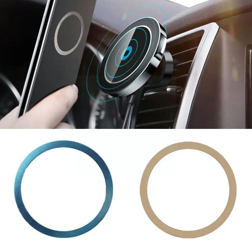 

1 Pair Universal Metal Sticker Ring For Wireless Charger Metal Magnetic Plate Wireless Charger Holder For Iphone12 B6p9