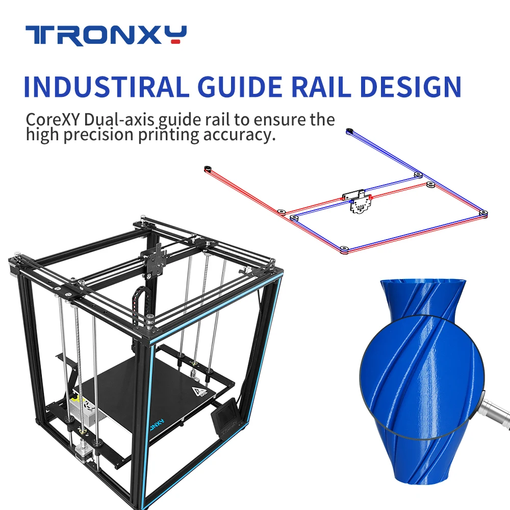 Verkauf TRONXY X5SA-400PRO/X5SA-400 3D Drucker Brutstätte Größe 400*400mm DIY Kit Multi-funktion Ruhig Stick Guide Schiene Bowdon Titan Extruder