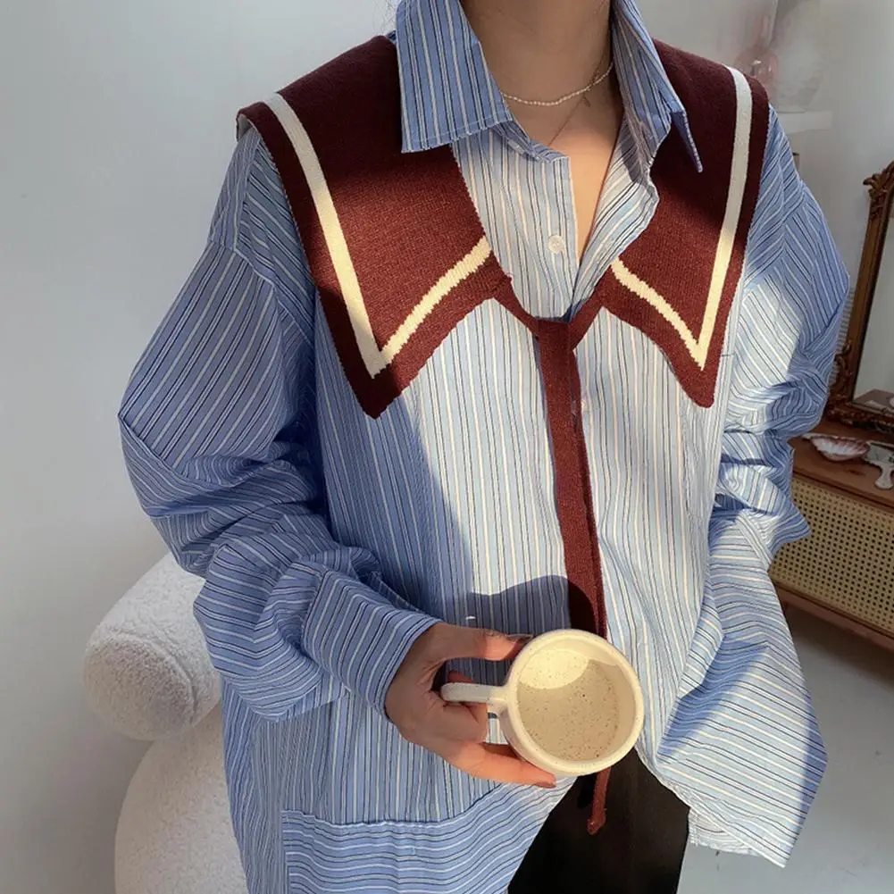 

Новый Корейский Японский модный вязаный шарф в винтажном стиле съемный для женщин Поддельный Воротник Одежда Воротник Аксессуары P6Y0