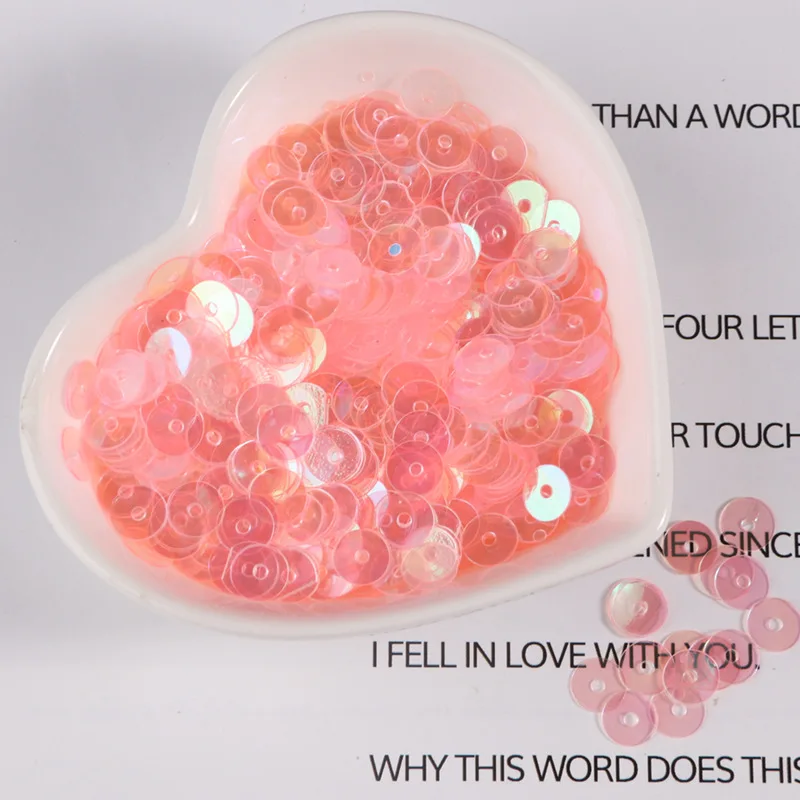 10 г/упак. 4/5/6 мм прозрачная Плоская Круглая свободная тесьма с пайетками для шитья