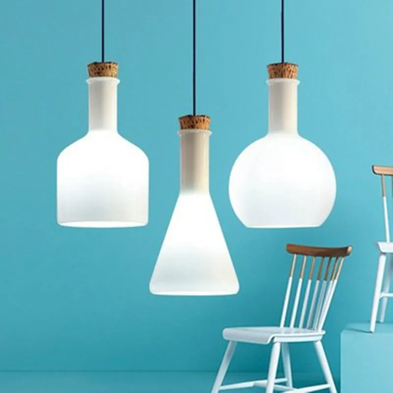 Подвесная лампа в виде волшебной бутылки современный светильник стиле лофт для