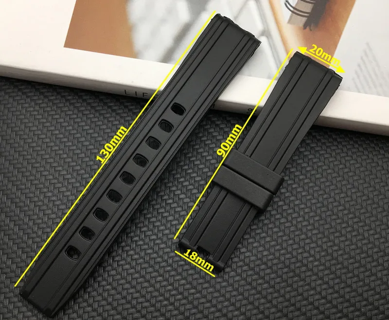 Imported soft Rubber Silicone Watch band 20mm Grind Arenaceous AT150 Belt Special for Omega strap for Seamaster 300 logos tools