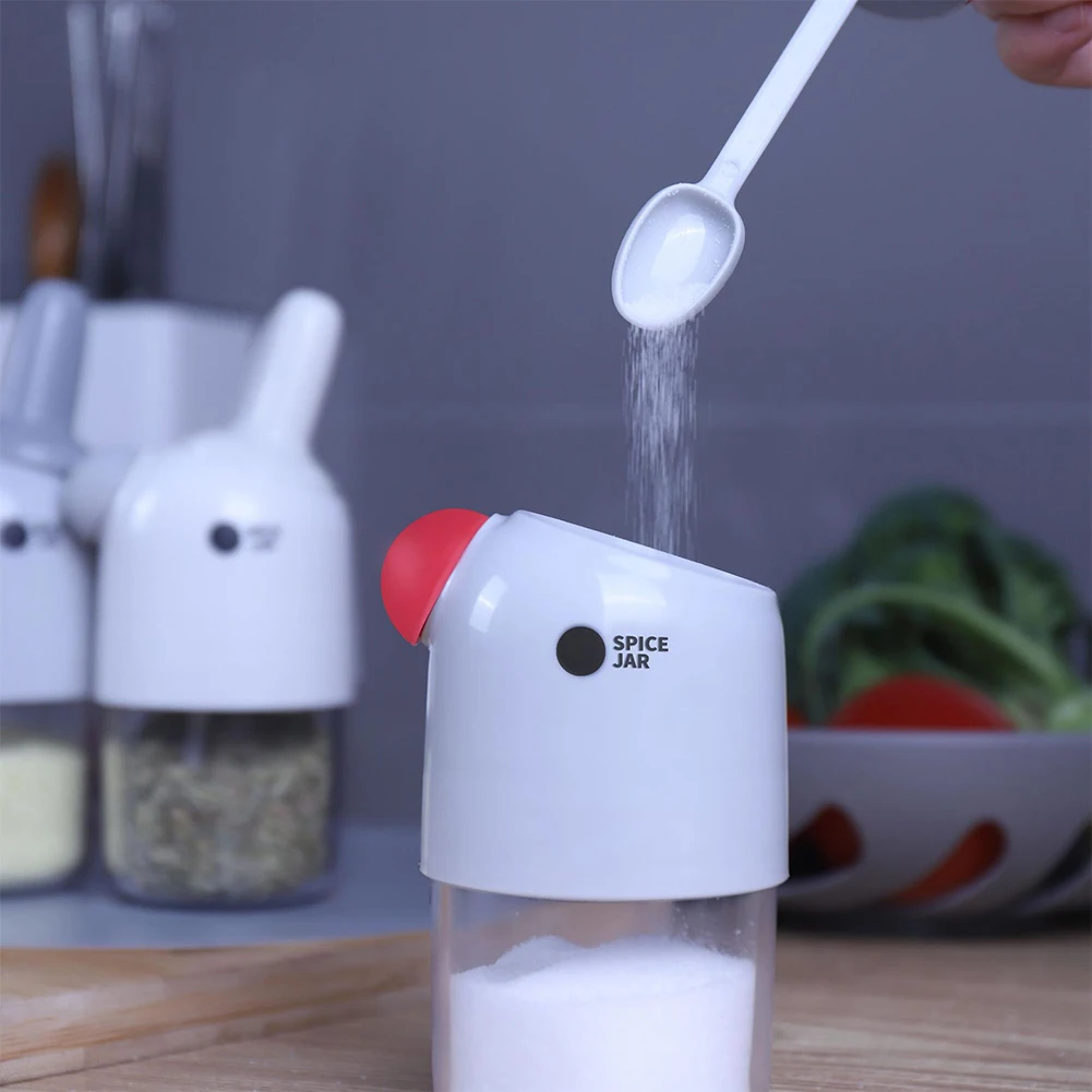 2pcs Pepper Home Pour Hole Sugar Leakproof Spices Jar With Lid Salt Dispenser Serving Spoon Storage Seasoning Box Kitchen Honey | Дом и сад