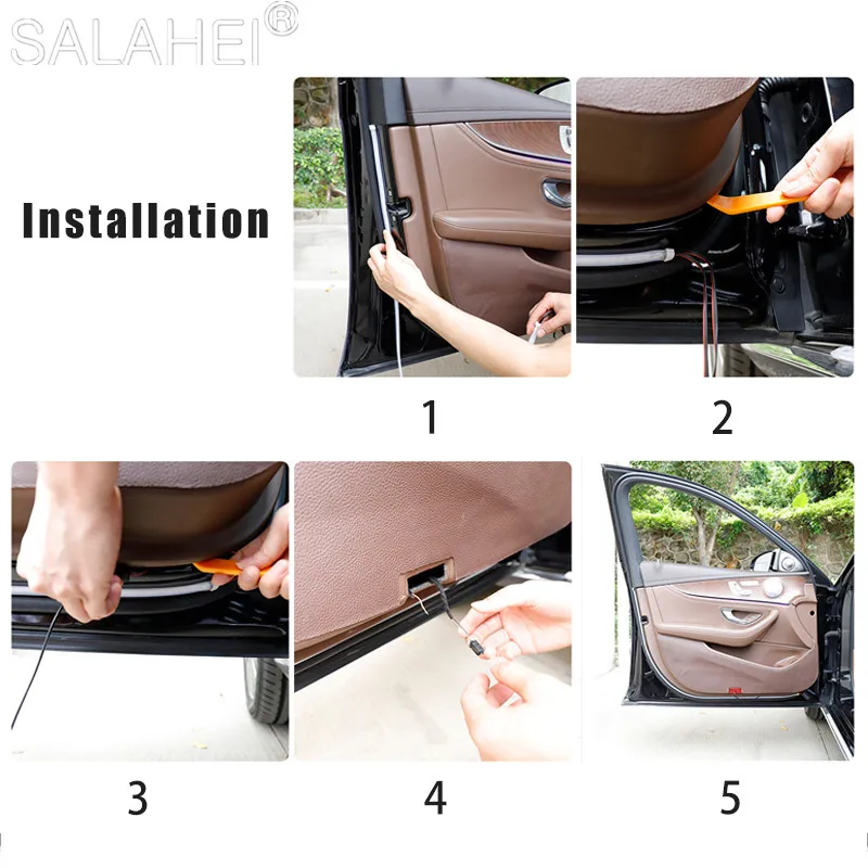 

Car Interior Door Welcome Light LED Safety Warning Strobe Signal Lamp Strip 120cm Waterproof 12V Auto Decorative Ambient Lights