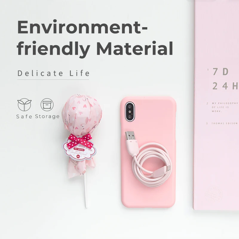 Liberfeel Maoxin type c usb кабель милый леденец розовый фиолетовый зеленый серый синий