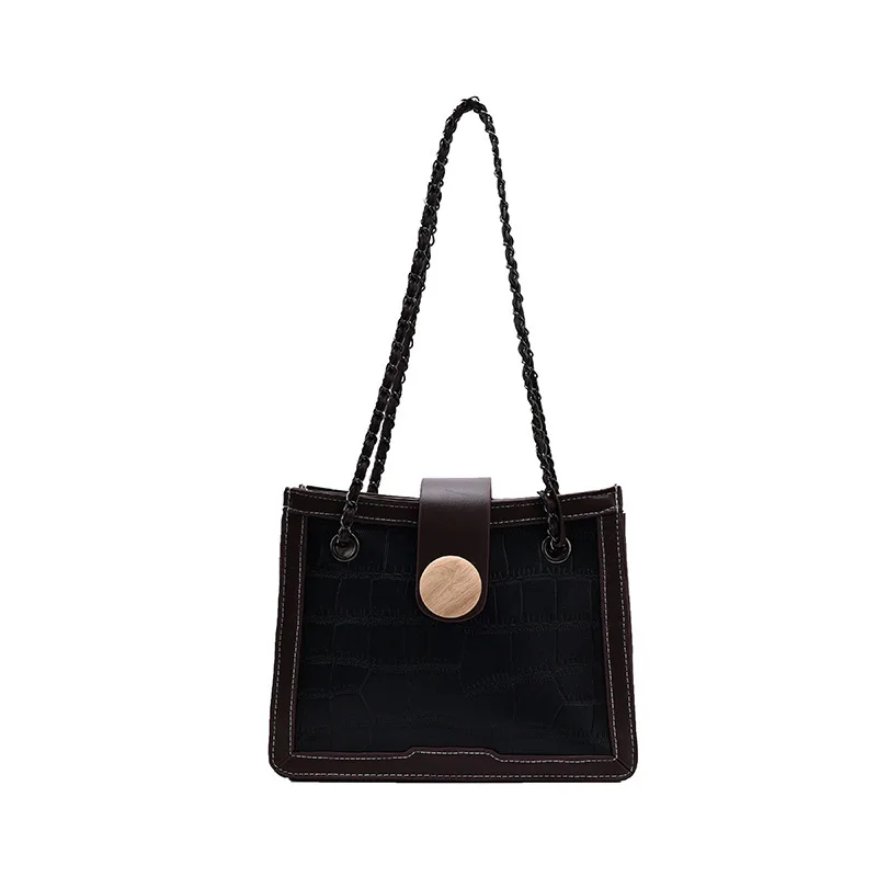 

Texture bag new autumn and winter fashion simple chain shoulder bag foreign style handbag tide