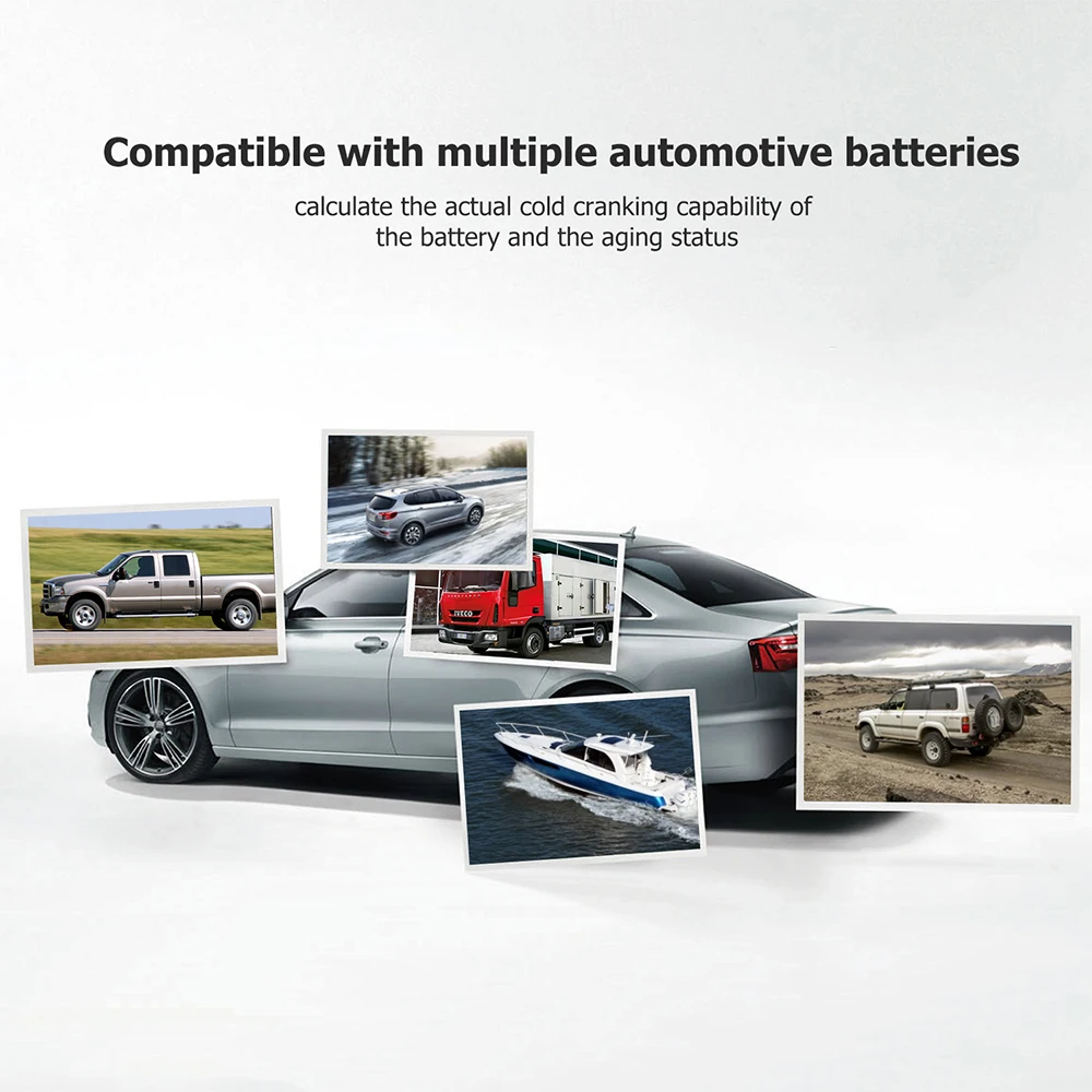 Ancel BST100 OBD2 сканер тестер автомобильной батареи система обнаружения для 12V Cell 100