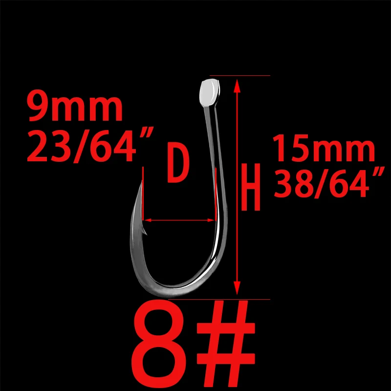 Barbed Black Size 8 100 шт. крючки для ловли карпа с тефлоновым покрытием из высокоуглеродистой стали, матовые, черные, золотистые, с микро-зажимом, размер 1# до 13# рыболовный крючок для ловли карпа - Цвет: Barbed Black Size 8