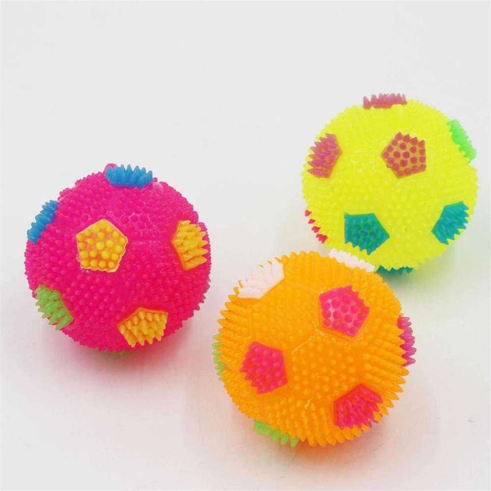

Colorful Toys Football Dog Educational Interactive Pet Products Sensory Pet Dogs Molar Voice Latex Novelty Chew Toys