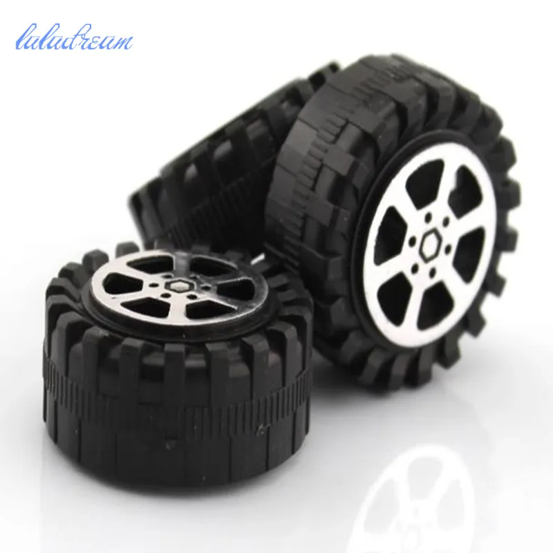 

10pcs/lot 2*42mm mini wheels black plastic wheel for diy handmade material