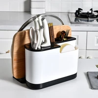 multifunctional knife holder organizer knife fork spoon stand cutting board tableware cutlery storage kitchen knives accessories