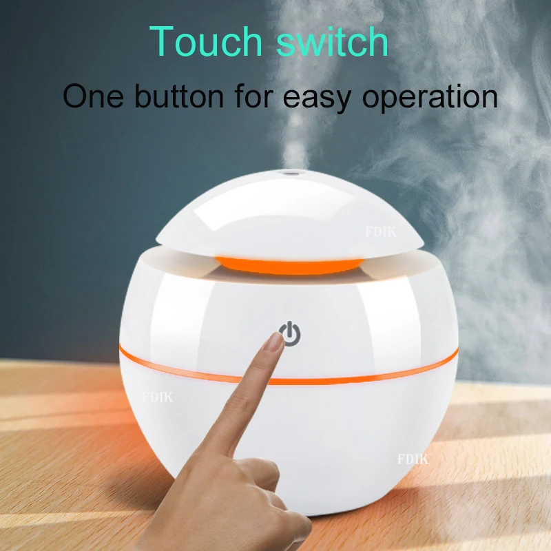 

Home USB Aroma Essential Oil Diffuser Ultrasonic Humidifier Air mini Purifier 7 Color Change LED Night light for Office Home