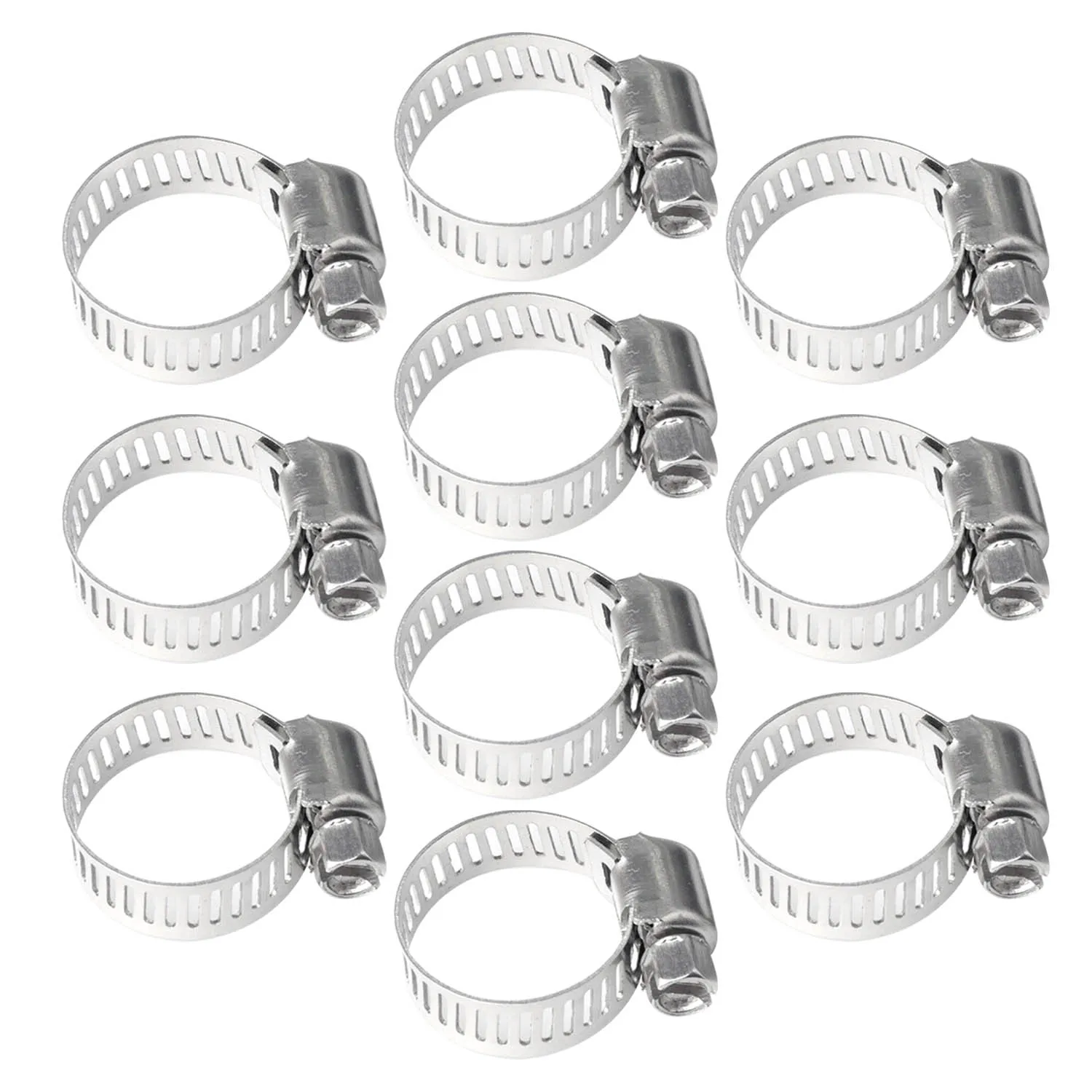 10pcs Hose Clipwaters 14-27mm Stainless Steel Pipe Tube Clips water Clamps for Plumbing Automotive Mechanical Application | Обустройство