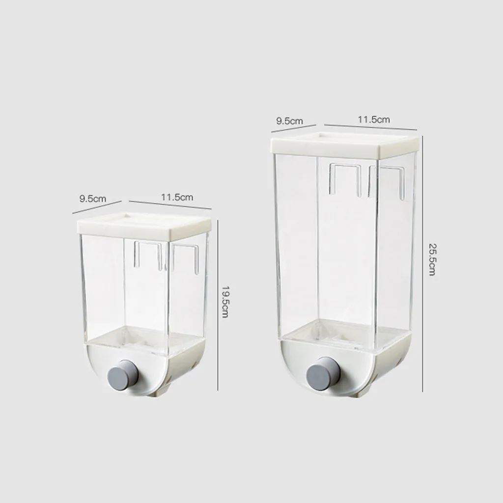 

Easy Press- Kitchen Food Storage Container Cereal Dispenser Oatmeal Wall Mounted