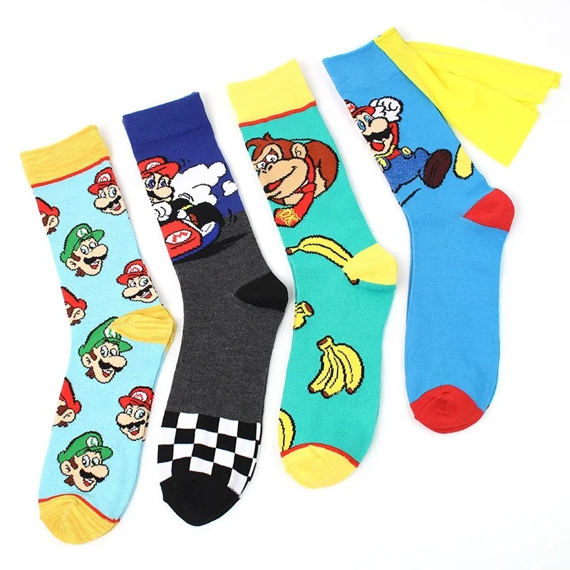 Детские носки из мультфильма Super Mario bros Odyssey Yoshi, аниме, фигурки героев, игрушки для мальчиков, косплей, детские подарки на день рождения и Рожд...