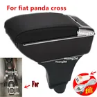 Подлокотник для fiat panda cross, центральный ящик для хранения, автомобильные аксессуары, интерьер с светодиодный светкой