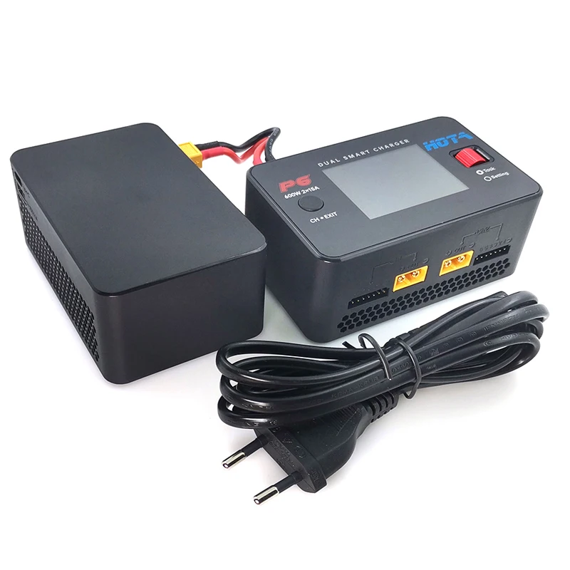 

HOBBYMATE 600W 15A HOTA P6 Dual Channel Balance Charger T240W Power Supply Smart Balance Charge for Lithium Battery