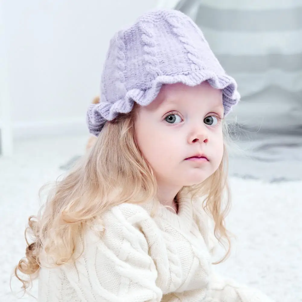 

0-3 Years Cute Baby Hat Dome Bonnet Beanie Cap Thick Knitting Baby Hat