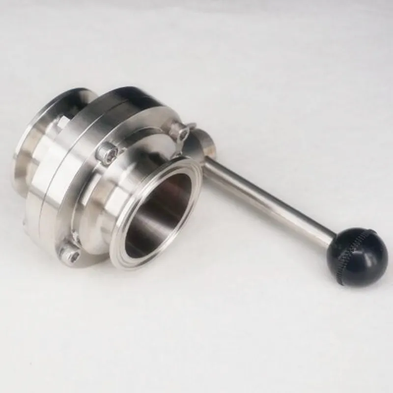 2" inch 51mm SS304 Stainless Steel Sanitary Tri Clamp ferrule OD 64mm Butterfly Valve Homebrew Beer Dairy Product Ball - купить по
