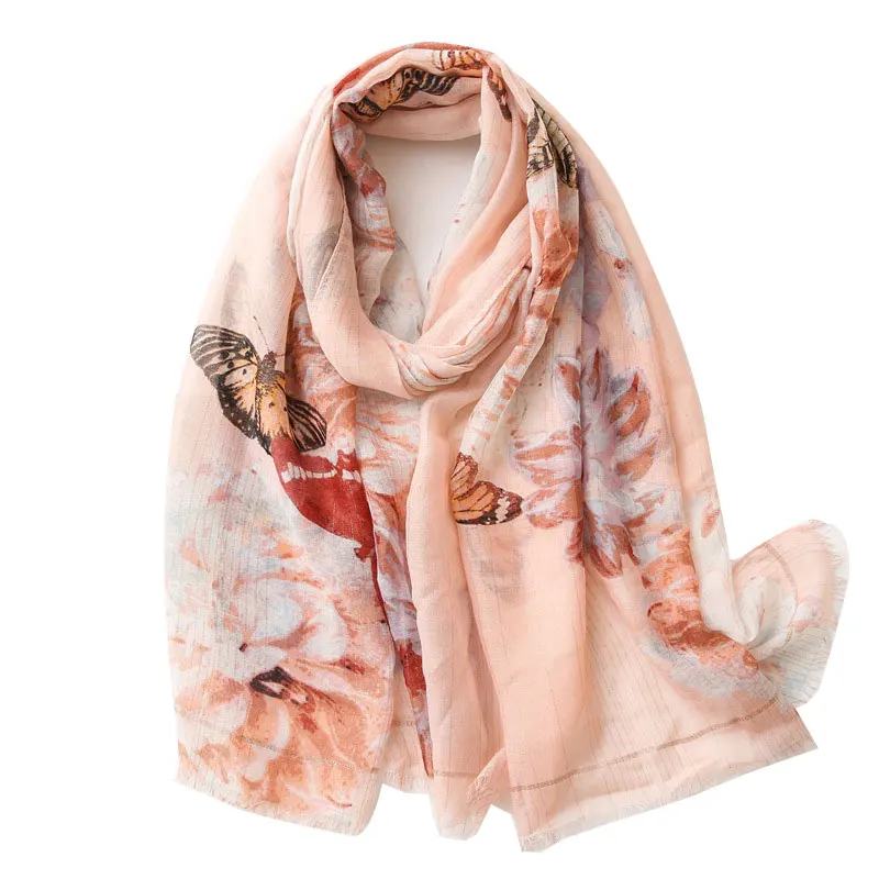 

Женская Мода Цветочная вискозная шаль шарф леди высокое качество 2021 Пашмина, палантин пончо мусульманский хиджаб платок дамские шарфы